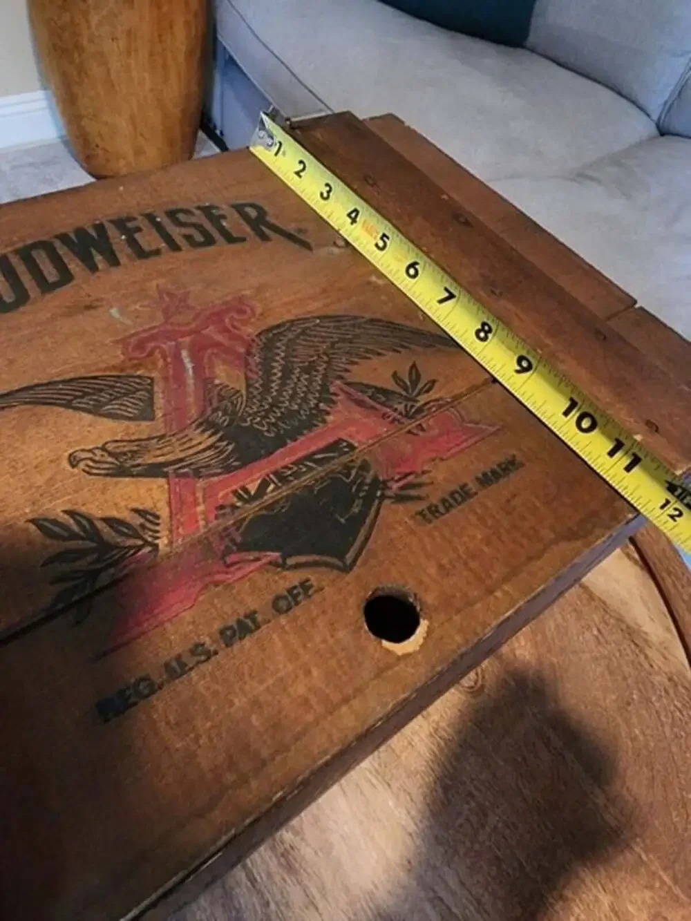 Vintage 1976 Budweiser Anheuser Busch Centennial Wooden Beer Crate Box 1876-1976